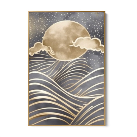 Quadro Stampa su Tela Luna sul mare - CupidoDesign
