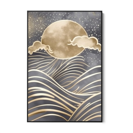 Quadro Stampa su Tela Luna sul mare - CupidoDesign