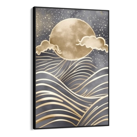 Quadro Stampa su Tela Luna sul mare - CupidoDesign