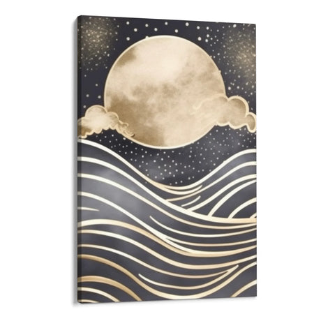 Quadro Stampa su Tela Luna sul mare - CupidoDesign