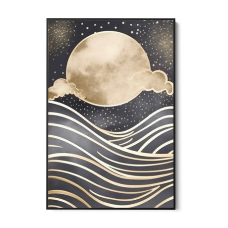 Quadro Stampa su Tela Luna sul mare - CupidoDesign