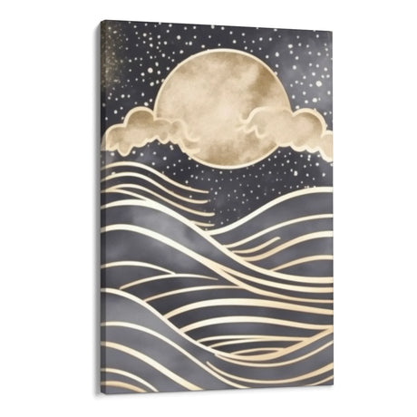 Quadro Stampa su Tela Luna sul mare - CupidoDesign