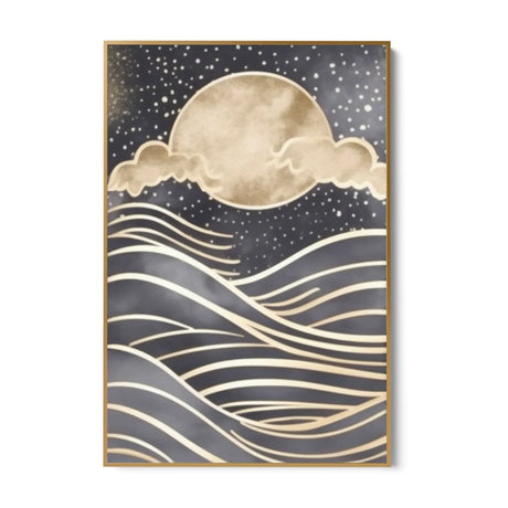 Quadro Stampa su Tela Luna sul mare - CupidoDesign