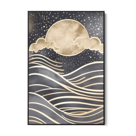 Quadro Stampa su Tela Luna sul mare - CupidoDesign