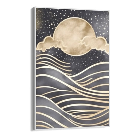 Quadro Stampa su Tela Luna sul mare - CupidoDesign