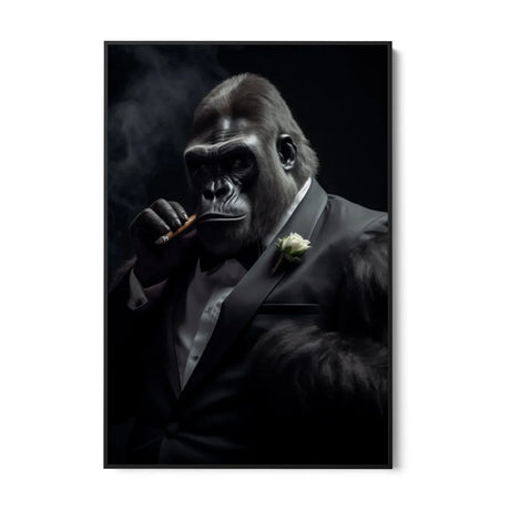 Quadro Stampa su Tela Maestoso Gorilla - CupidoDesign