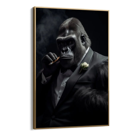 Quadro Stampa su Tela Maestoso Gorilla - CupidoDesign
