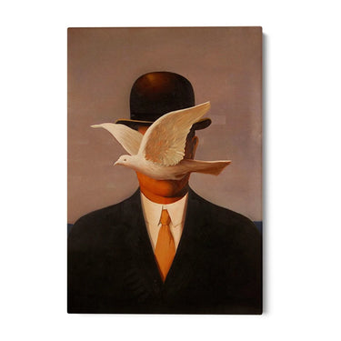 Quadro Stampa su Tela Man in A Bowler, Rene Magritte - CupidoDesign