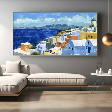 Quadro Stampa su Tela Mare di Santorini, Grecia - CupidoDesign