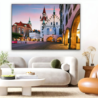 Quadro Stampa su Tela Marienplatz, Monaco - CupidoDesign