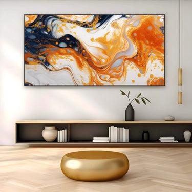 Quadro Stampa su Tela Marmo Arancione - CupidoDesign