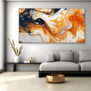 Quadro Stampa su Tela Marmo Arancione - CupidoDesign