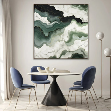Quadro Stampa su Tela Marmo Verde - CupidoDesign