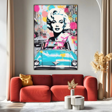 Quadro Stampa su Tela Marylin Graffiti - CupidoDesign