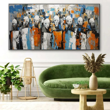 Quadro Stampa su Tela Maschere astratte - CupidoDesign