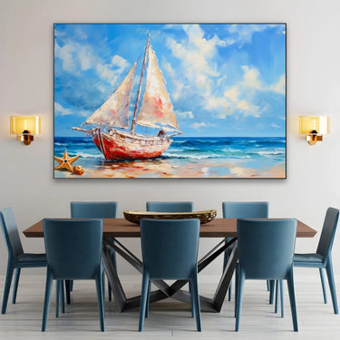 Quadro Stampa su Tela Melodia Azzurra - CupidoDesign