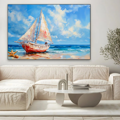 Quadro Stampa su Tela Melodia Azzurra - CupidoDesign