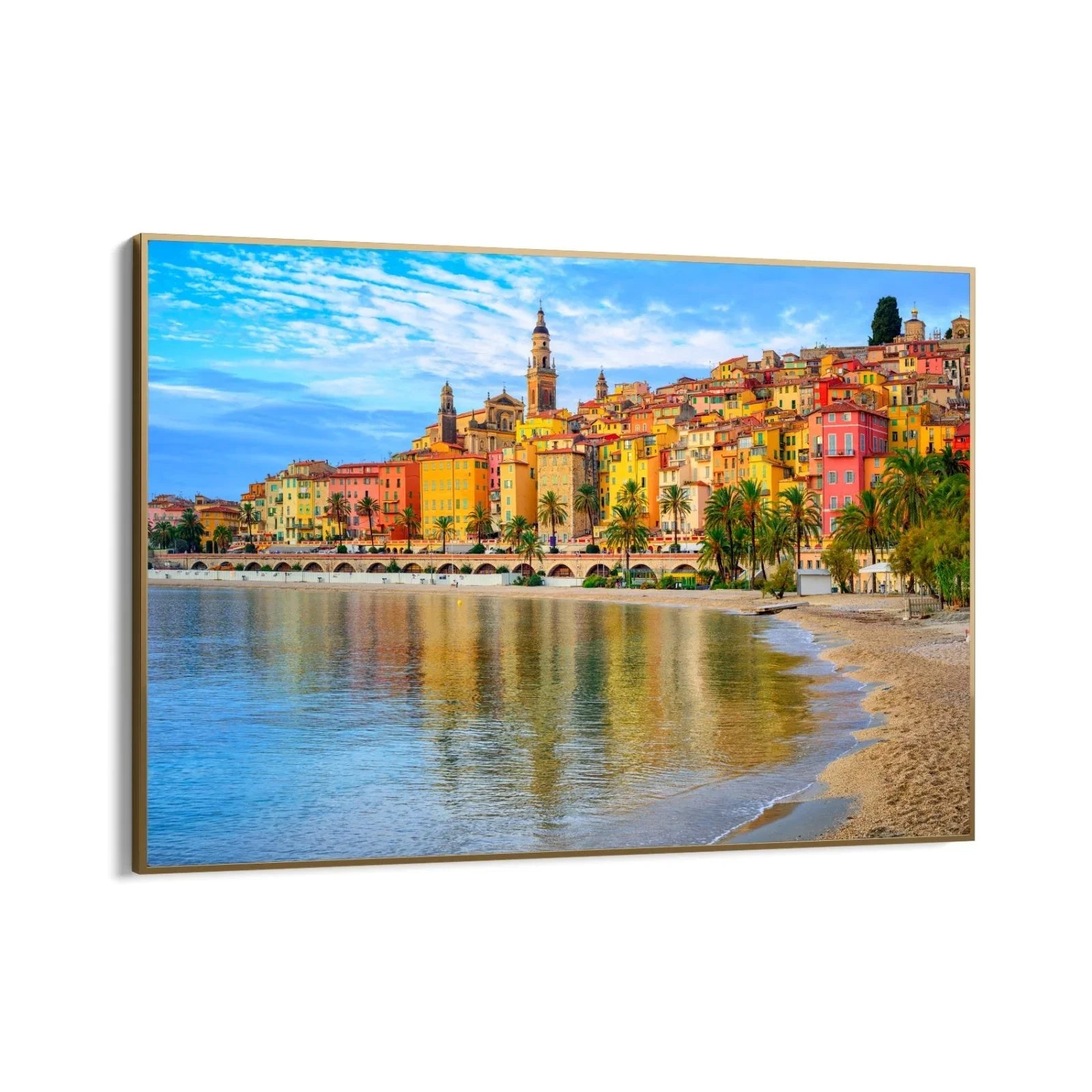 Quadro Stampa su Tela Menton, Costa Azzurra, Francia - CupidoDesign