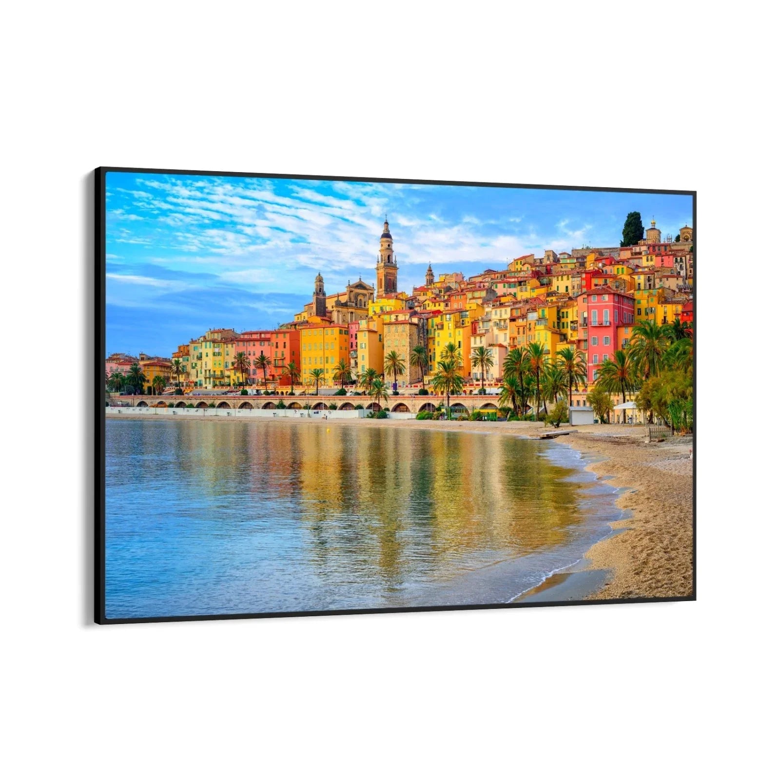 Quadro Stampa su Tela Menton, Costa Azzurra, Francia - CupidoDesign