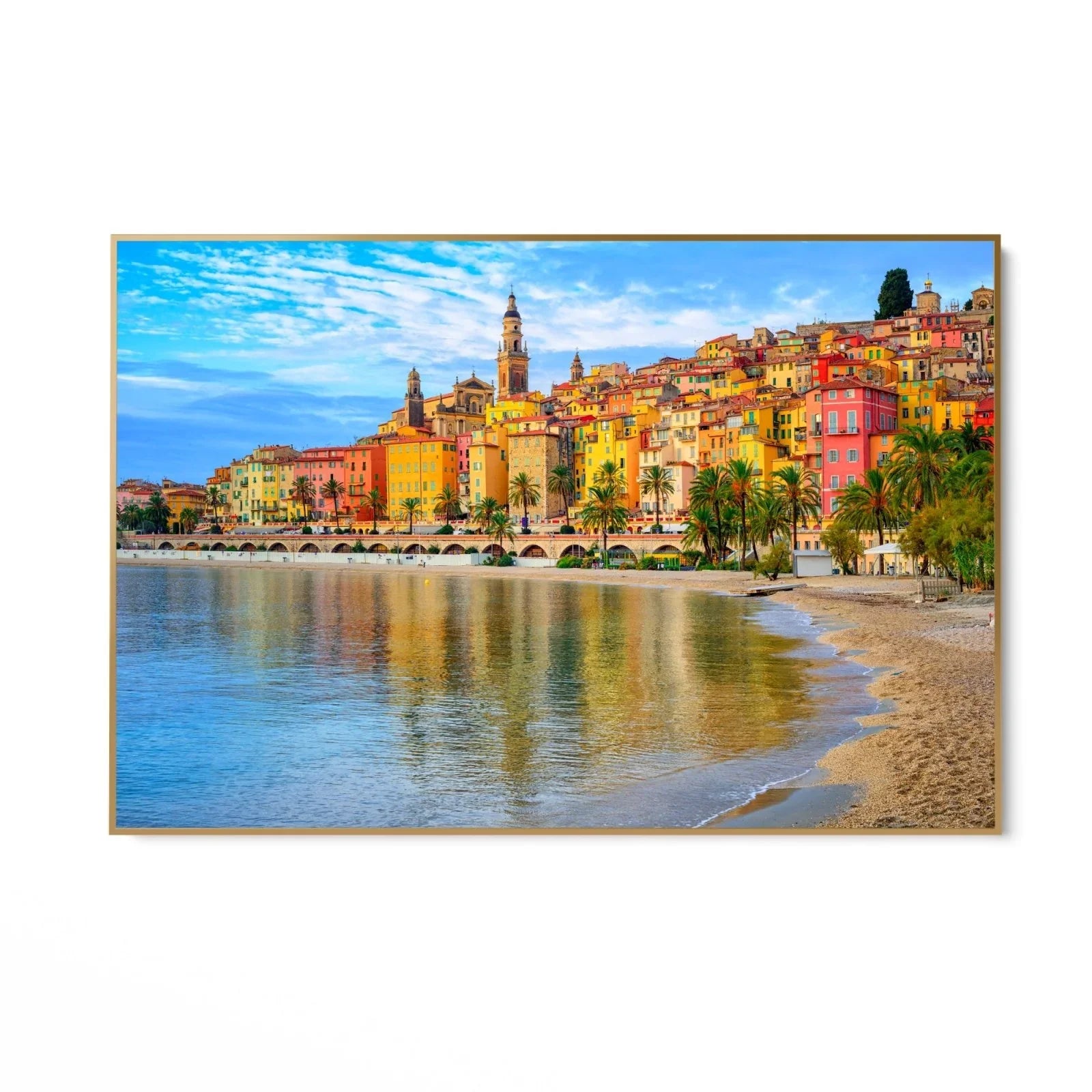 Quadro Stampa su Tela Menton, Costa Azzurra, Francia - CupidoDesign