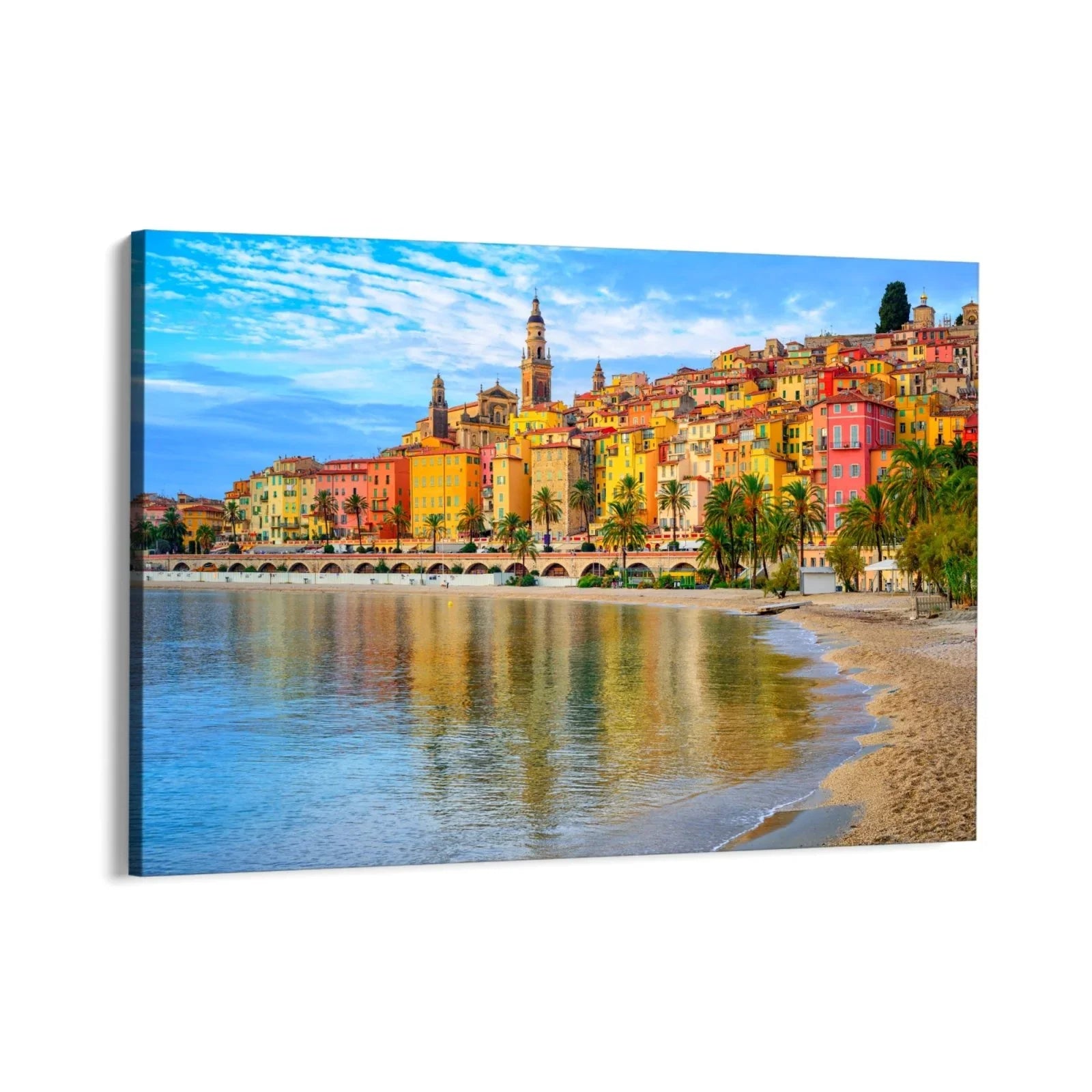 Quadro Stampa su Tela Menton, Costa Azzurra, Francia - CupidoDesign