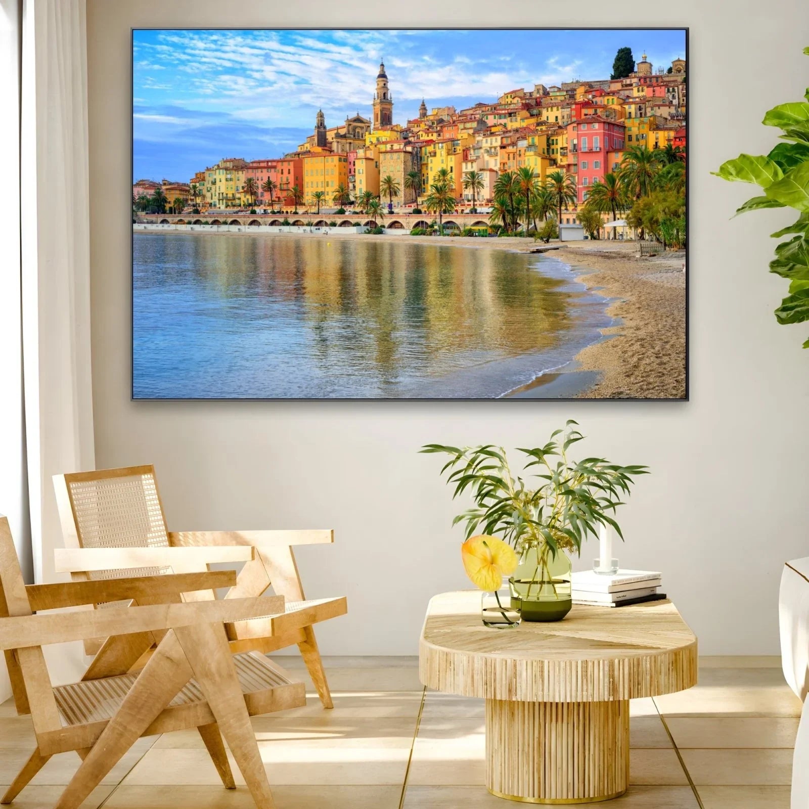 Quadro Stampa su Tela Menton, Costa Azzurra, Francia - CupidoDesign