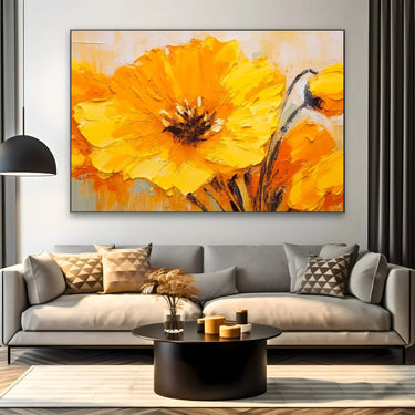 Quadro Stampa su Tela Meraviglioso giallo - CupidoDesign