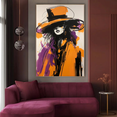 Quadro Stampa su Tela Model Sketch Art - CupidoDesign