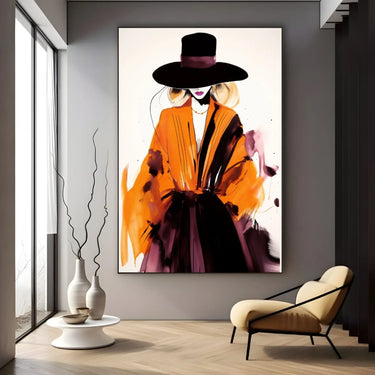 Quadro Stampa su Tela Model Sketch Art II - CupidoDesign