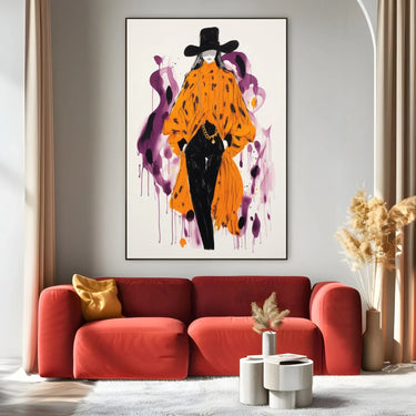 Quadro Stampa su Tela Model Sketch - CupidoDesign