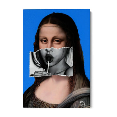 Quadro Stampa su Tela Mona Lisa Smile - CupidoDesign