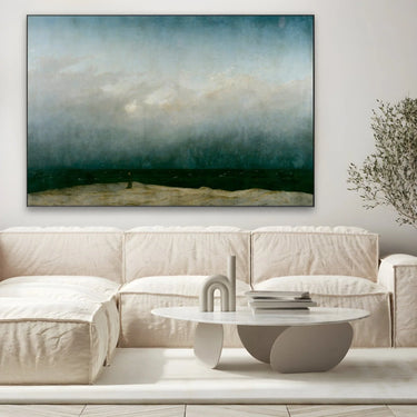 Quadro Stampa su Tela Monaco in riva al mare, Friedrich - CupidoDesign