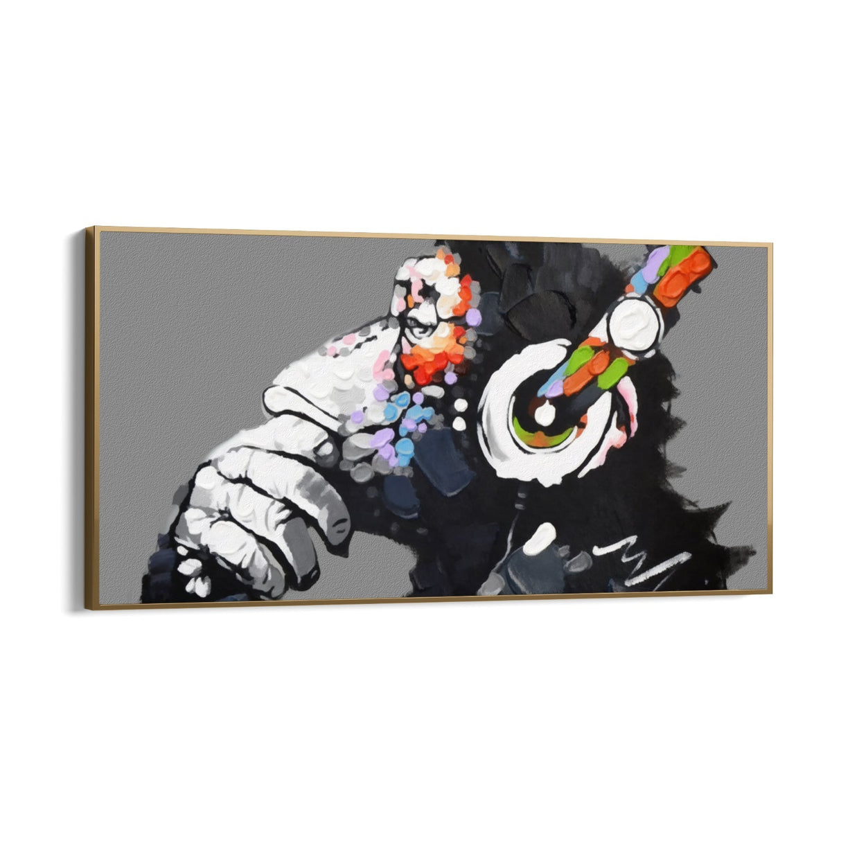 Monkey Art 100x200cm mit Gesims Schwarz