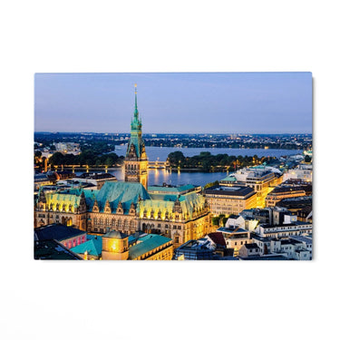 Quadro Stampa su Tela Municipio di Amburgo, Germania - CupidoDesign