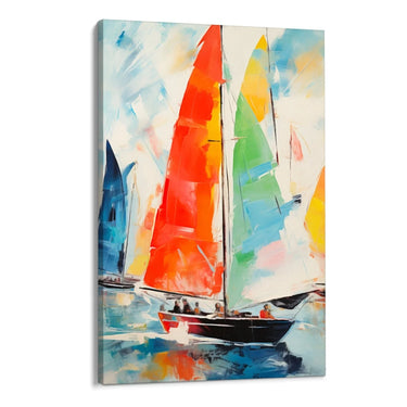 Quadro Stampa su Tela Navigando nei Colori - CupidoDesign