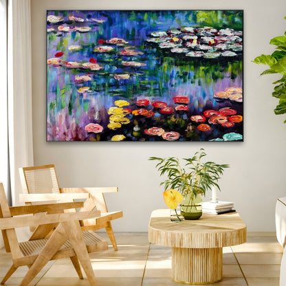 Näckrosor i dammen vid Giverny - Claude Monet