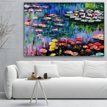 Quadro Stampa su Tela Ninfee dello Stagno a Giverny - Claude Monet - CupidoDesign