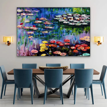 Quadro Stampa su Tela Ninfee dello Stagno a Giverny - Claude Monet - CupidoDesign