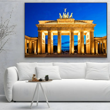 Quadro Stampa su Tela Notte sulla Porta di Brandeburgo, Berlino - CupidoDesign