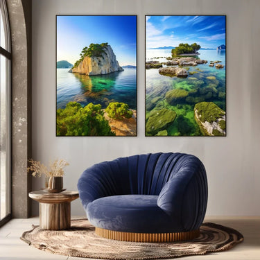Quadro Stampa su Tela Oasi oceanica - CupidoDesign