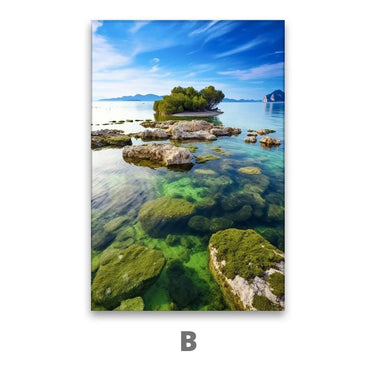 Quadro Stampa su Tela Oasi oceanica - CupidoDesign