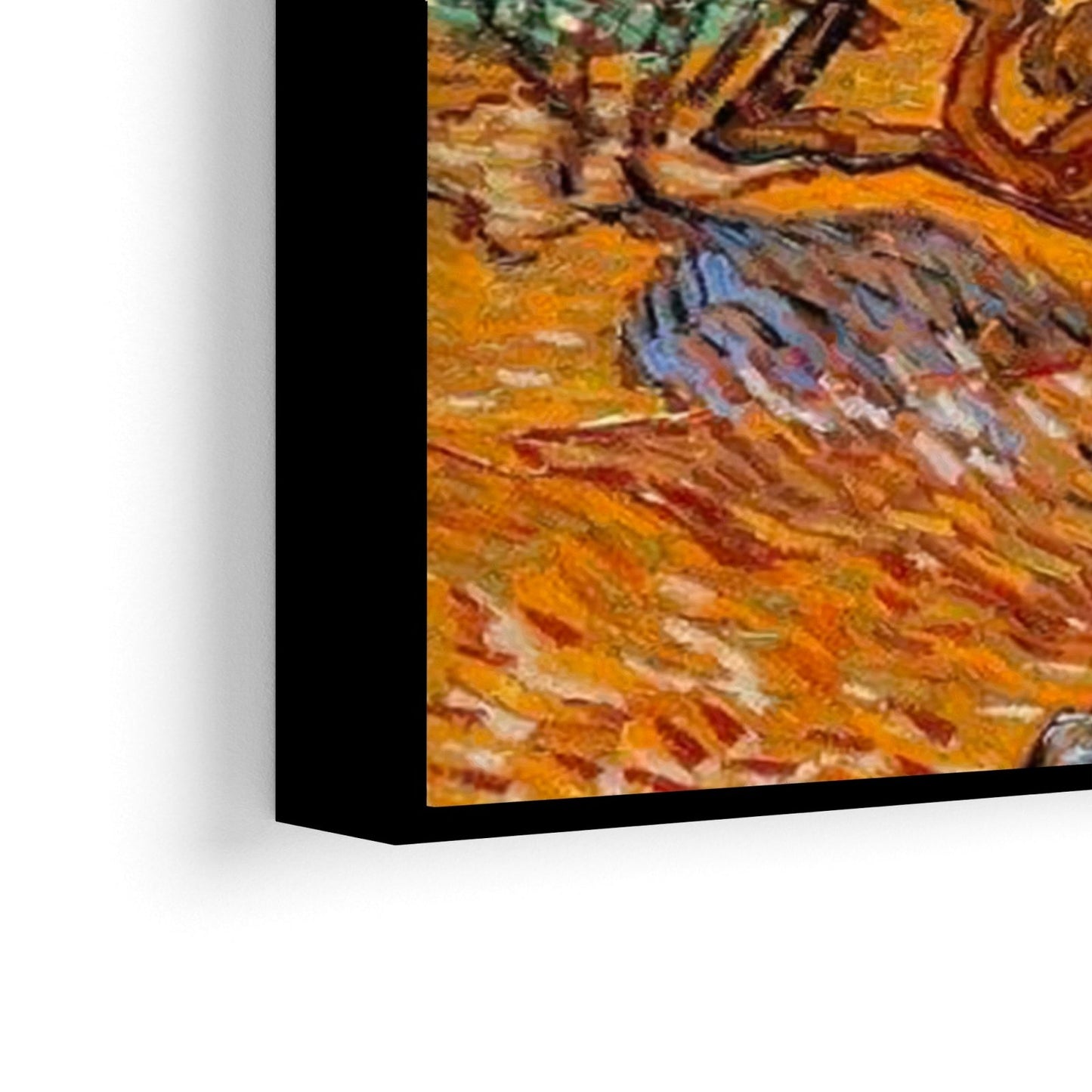 Olivovníky so žltou oblohou a slnkom, Vincent Van Gogh