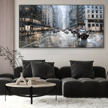 Quadro Stampa su Tela Oltre i Grattacieli - CupidoDesign