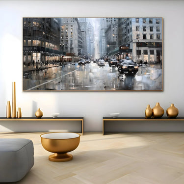 Quadro Stampa su Tela Oltre i Grattacieli - CupidoDesign