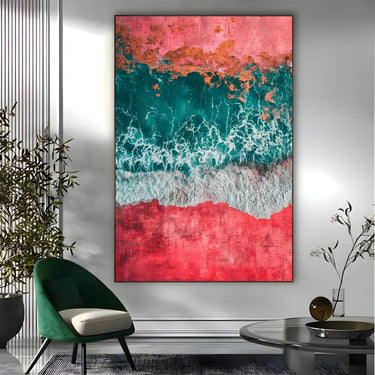 Quadro Stampa su Tela Oltre il Mare Rosso - CupidoDesign
