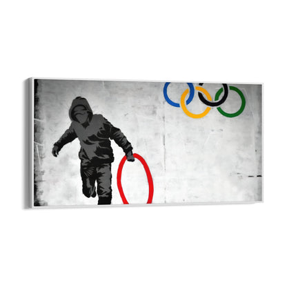 Plunderaar van de Olympische ringen, Banksy