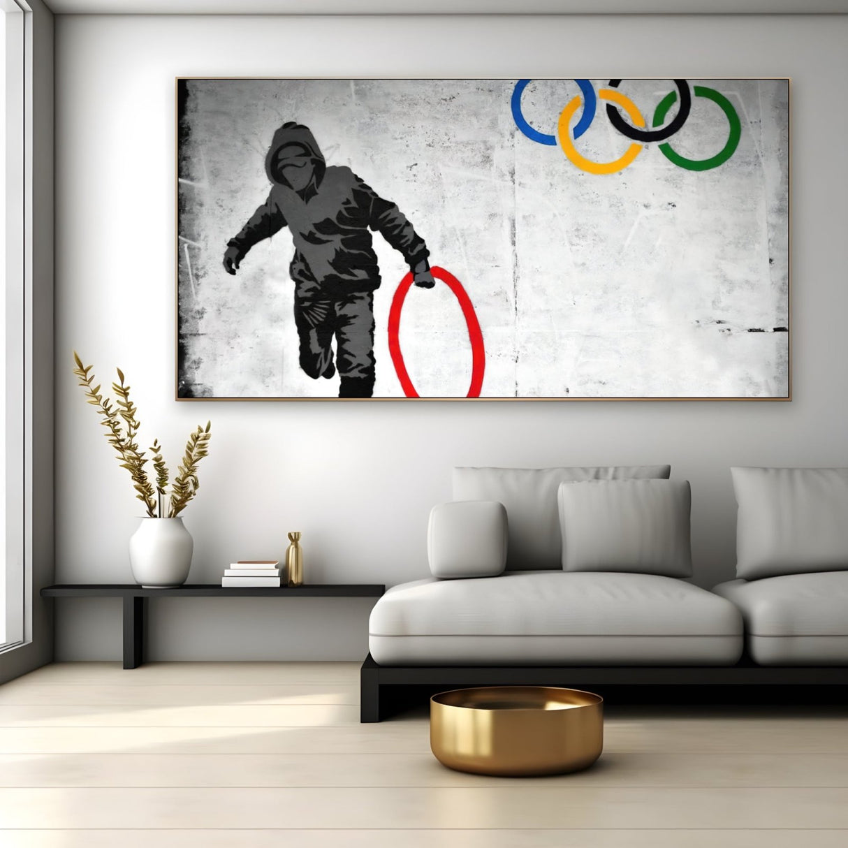 Plunderaar van de Olympische ringen, Banksy