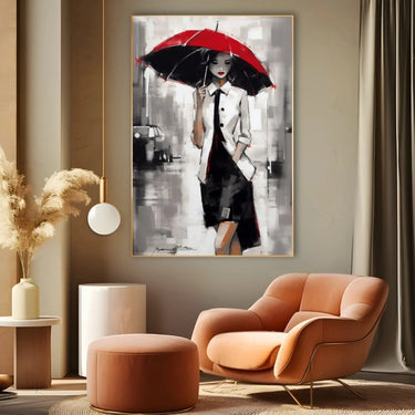 Quadro Stampa su Tela Ombrello Rosso - CupidoDesign