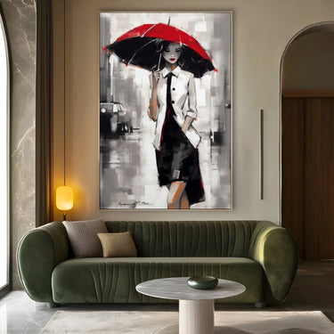 Quadro Stampa su Tela Ombrello Rosso - CupidoDesign