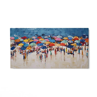 Quadro Stampa su Tela Ombrelloni colorati - CupidoDesign